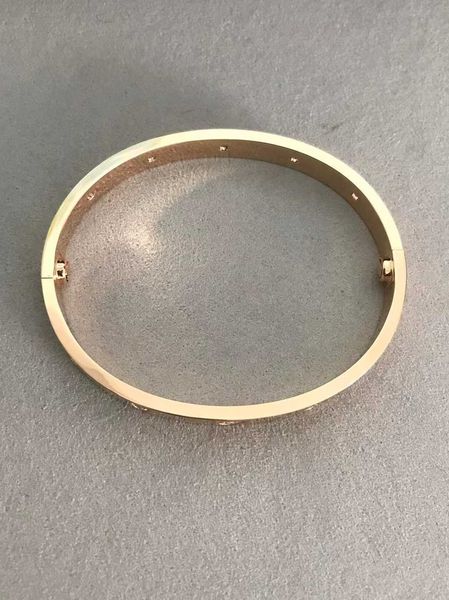 

designer new classic 18k rose gold love bracelet for female minority light luxury color screw couple gift trend zpil, Black