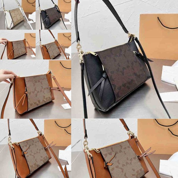 

new evening bags totes colorblock print shopping tote women handbag shoulder leather designer crossbody female zipper decoration purses 2203