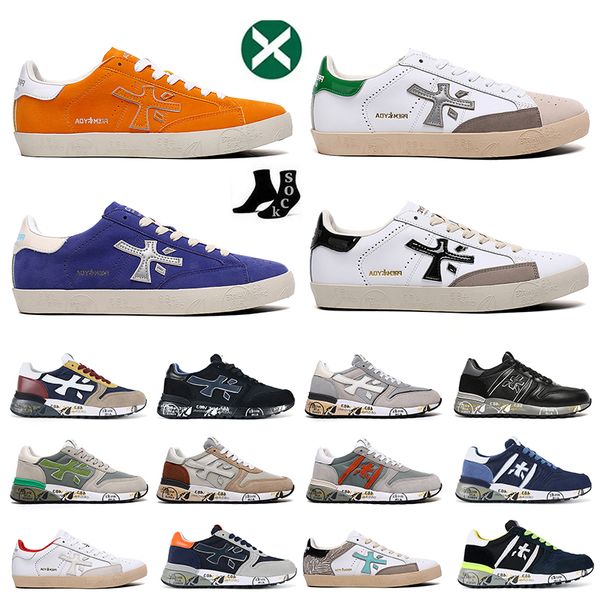 

designer premiata mick sneaker steven genuine training shoes layer leather cowskin mick lander premiatas casual shoe mens fitness trainers s