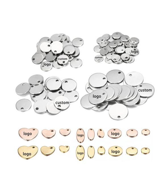 

fashion jewelrycharms 1050pcs 630mm stainless steel charms round dog tag pendant stamping blanks pendants for custom necklaces d2174748, Silver