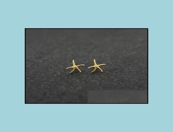 

stud earrings jewelry fashion starfish zinc alloy sier plated earring marine biological for women whole drop delivery 2021 tcs1813729, Golden;silver