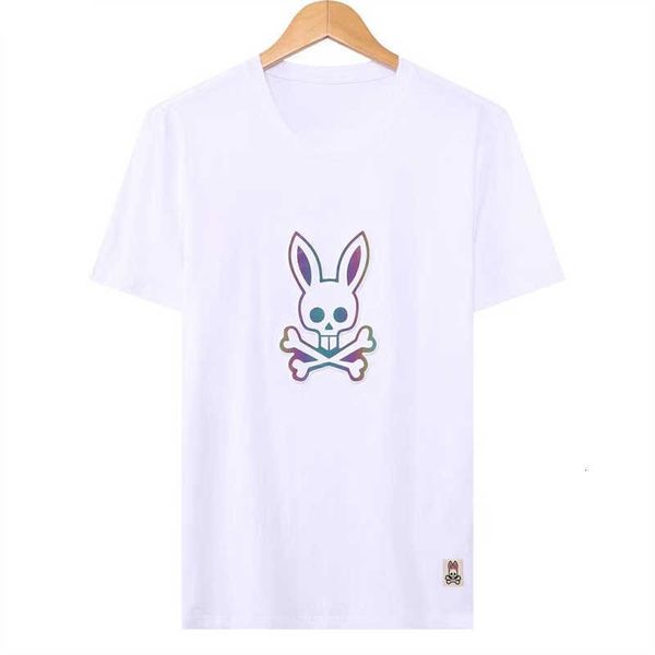 

psychos t-shirt bunnys shirts designer mens luxury brand high-quality knitted tees skull rabbit print clothing sports quick drying t shirt a, White;black