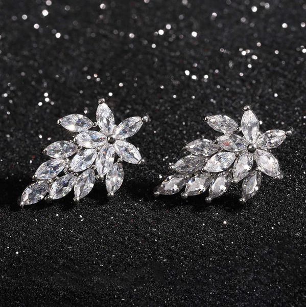 

creative copper inlaid zircon exquisite grape earrings and earrings4580120, Golden