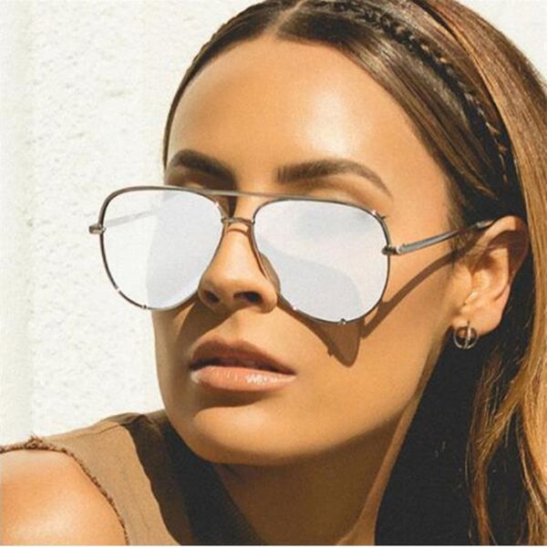 

vintage sunglasses trendy shades lady fashion metal frame pink luxury sun glasses for women and men, White;black