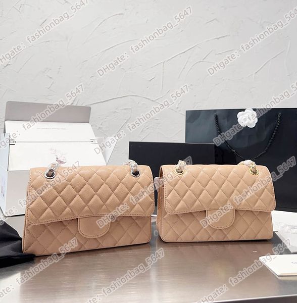 

luxuries sheepskin deisgner shoulder bag fashion handbags women real leather crossbody bag caviar brand grid bag cf handbag gold or silver c