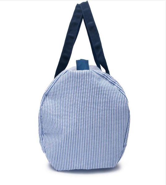 

18995 inch personalize two colors seersucker duffle bag whole blanks kids barrel bag preppy children039s travel bag8629927