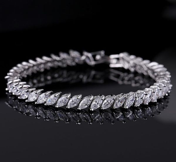 

silvergold crystal wedding jewelry bangles bracelets for women costume jewelry cubic zirconia diamond bridal chain bracelet7132218, Golden;silver