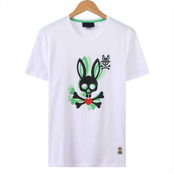 

psychos shirt designer mens bunnys t-shirt luxury brand loose breathable casual 100% cotton tees fashion sports short sleeves u4mz, White;black