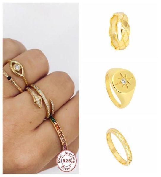 

925 sterling silver luxury european and american finger ring for woman ladies lovers' engagement rings anillos jewelry7237161