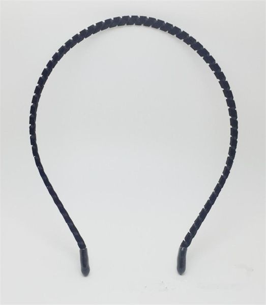 

25pcs 5mm new ribbon covered flannel metal alice band headband hair band aliceband black6211397, Blue;slivery