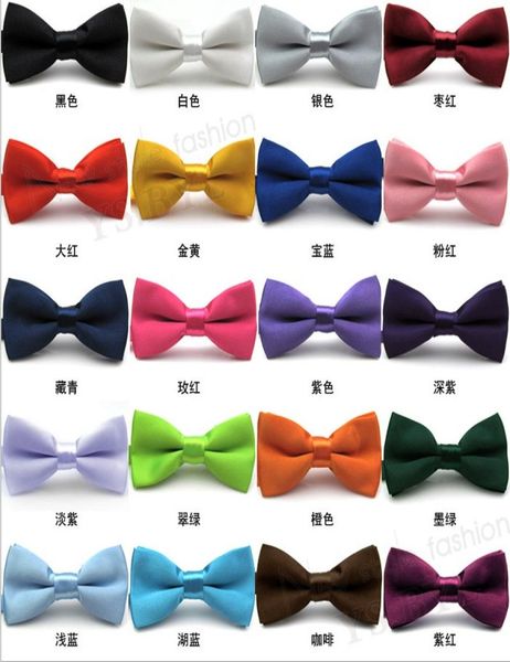 

kids accessories baby new fashion rayon solid bow ties childrens pretty candy color party bow ties2714331, Red;brown
