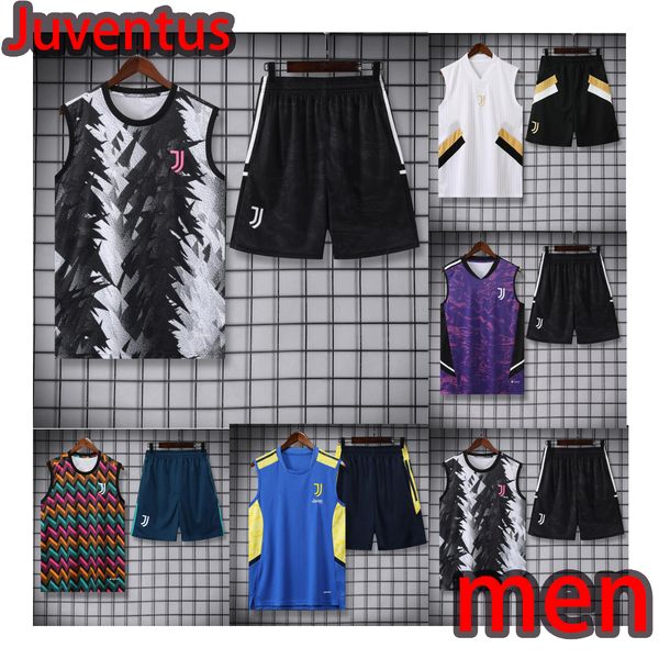 

22 23 24 juventus sportswear football sports vestjuventus training shirt 2023 2024 vest suit sportswear men t shirt s-2xl, Black