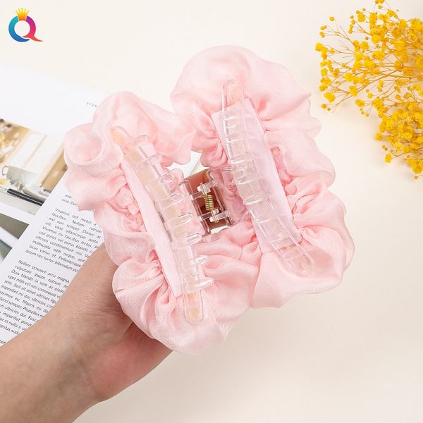 

fashion blogger designer jewelry chiffon bow hair clip, coil hair clip, large solid color hair clip accessories barrettes hair wholesale zj3, Slivery;golden