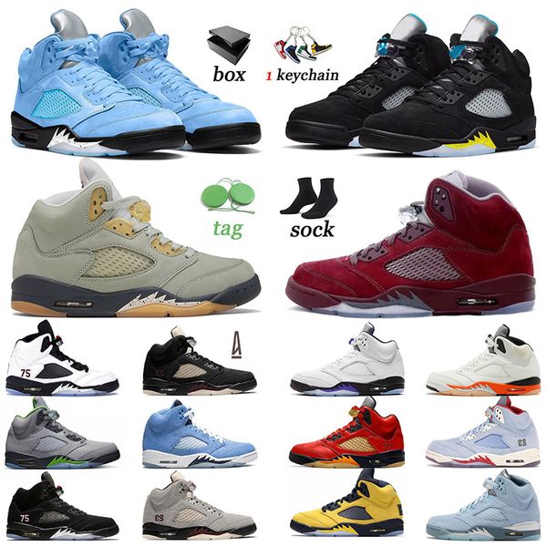 

fashion 5s 5 basketball shoes jumpman sneakers georgetown raging burgundy concord fire red men women trainers helmet oreo off noir ice blue