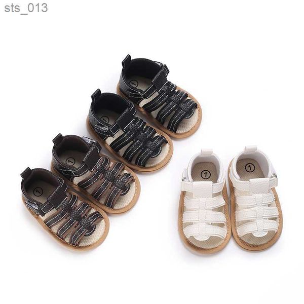 

summer new baby casual leather sandals with soft rubber sole non slip breathable pre step walking shoes l230518