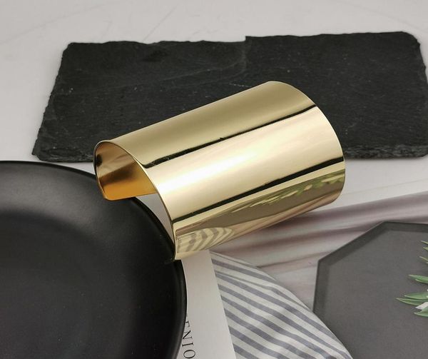 

bright finish metal cuff bracelets statement jewelry big bangle designer bracelets for women fashion party jewelry 2020 ukmoc9938829, Black