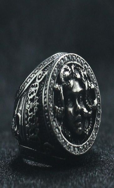

cluster rings 316l stainless steel cool clean stone king skull est ring6215710, Golden;silver