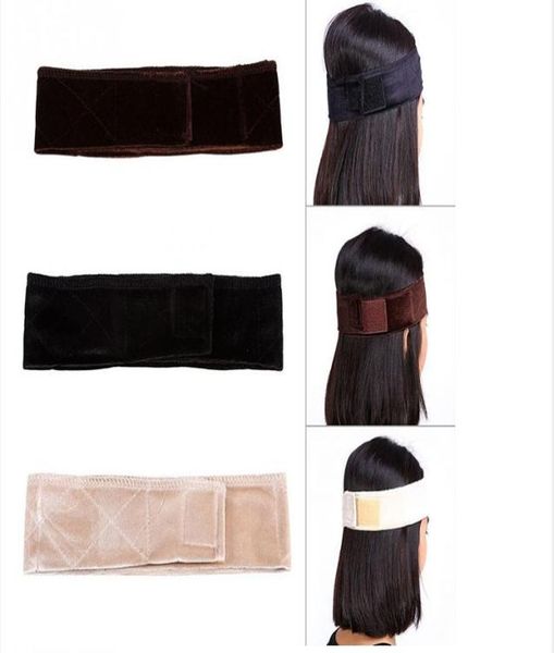 

elastic wig grip headband adjustable thin velour wig scarf hat hair band fashion for women lady1147173, Silver
