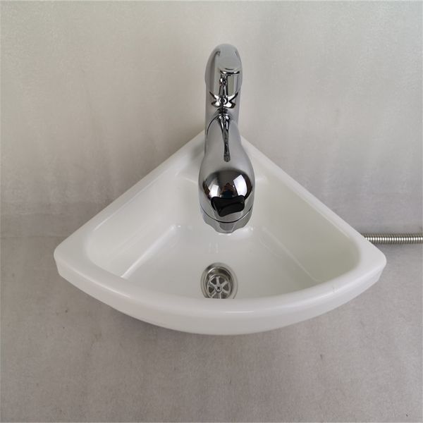 

white acrylic triangular sink basin 280*280*100mm boat caravan camper gr-y014a