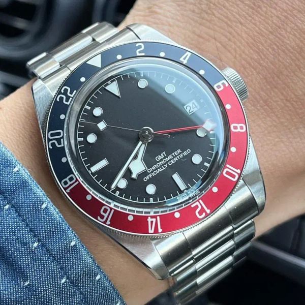 

u1 aaa tudors black bay aaa 3a quality watches gmt 41mm ceramic bezel swiss watch bronze series automatic mechanical sapphire luminous genev, Slivery;brown