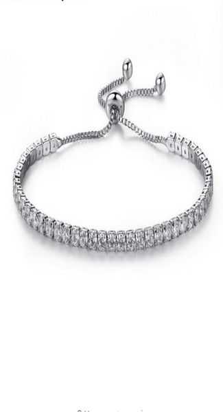 

cubic zirconia tennis bracelet for women shining silver blue green purple black birthstone crystal bracelet jewelry 9707675610