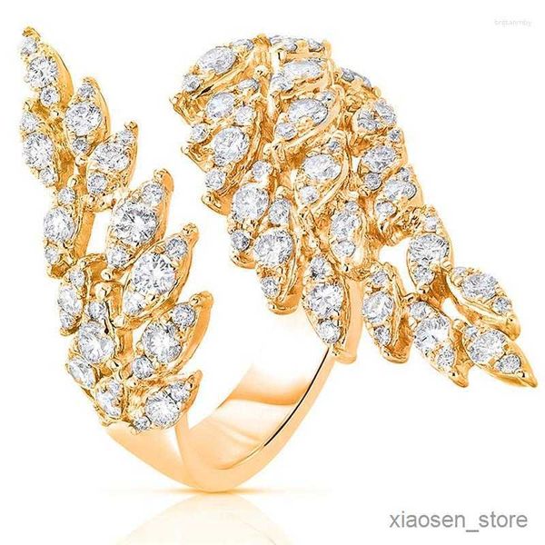 

wedding rings wedding rings fashion bride shine wing temperament romantic adjuistable open luxury accessoires r230626, Slivery;golden