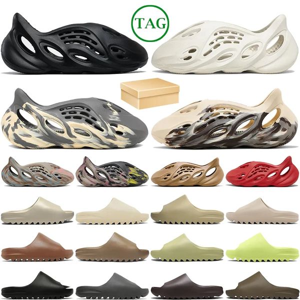 

foam runner rnr runnners slippers sandals slide cinder clay taupe red onyx sand ochre stone sage sulfur carbon mx vermillion ararat cream rn, Black