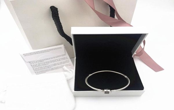

lwholeslae authentic 925 sterling silver chain fit bracelet diy european beads jewelry real silver bracelet with original box8146272, Black