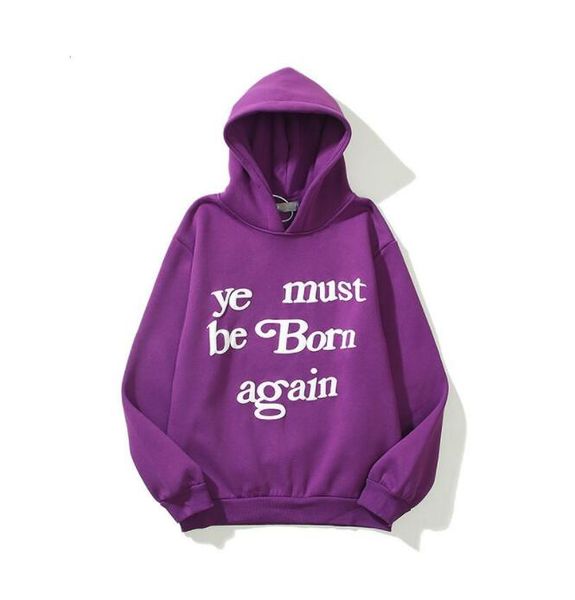 

sweatshirts 22ss men's hoodie cpfm ye must be born again letter printed high street hip hop hoodies 6 color hooded sweatshirt spider ho, Black