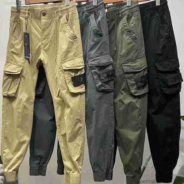 

mens patches island vintage cargo pants designer big pocket overalls trousers track pant sweaterpants leggings long sports ofwn, Black