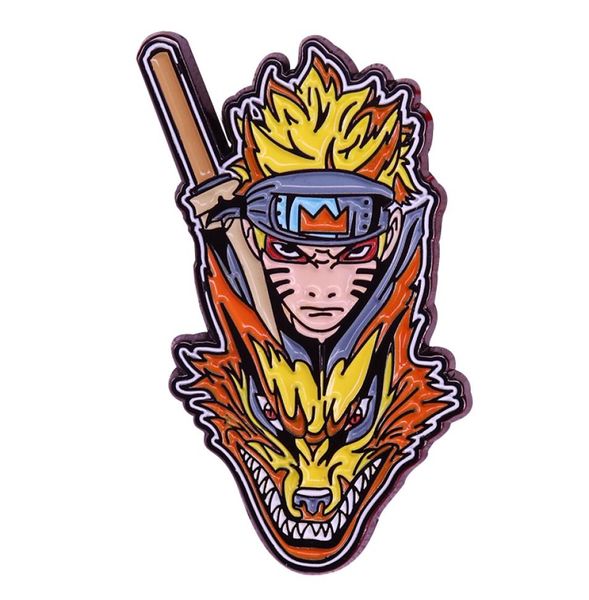 

ninetails lapel pin japan anime fans classic addition01238221820, Gray