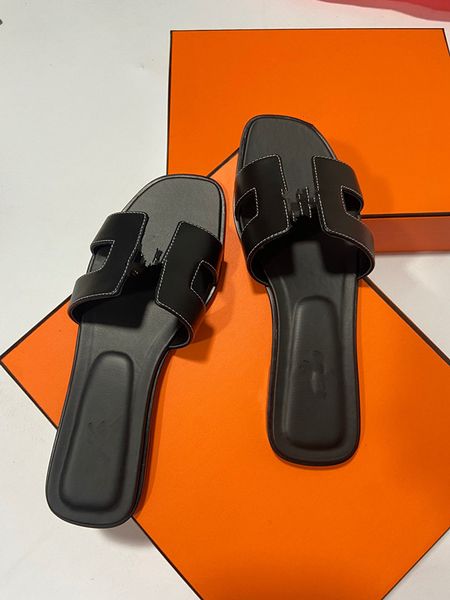 

for women men slippers sandals beach luxury designers summer fashion graffiti flops leather lady slipper shoes sneakers double 0623, Black