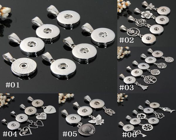 

noosa chunk snaps button pendant 50pcslot mix styles metal 18mm interchangeable button charm fit necklace fashion diy jewelry who9017958, Bronze;silver
