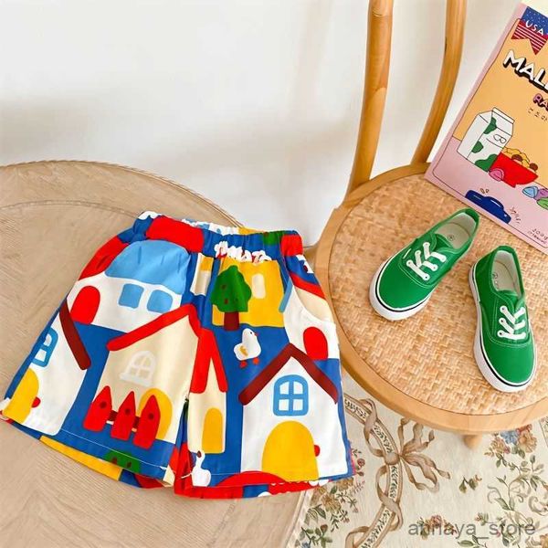 

pantskirt children clothing kids pants shorts 2023 new fashion spring summer cotton boys baby style sports thin casual beach shorts r230626, Blue