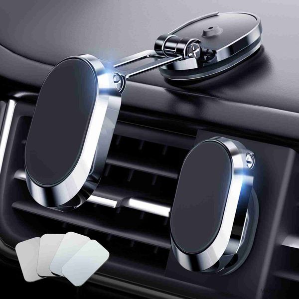 

car holder magnetic car phone holder magnet phone bracket foldable dashboard stand 360-degree rotatable navigation holder car accessories r2