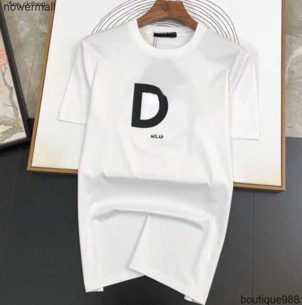 

round d dolcly gabbanaly g simplicity dg designer cotton t shirt men letter neck printing short sleeve pullover tshirt street fashion top, White;black