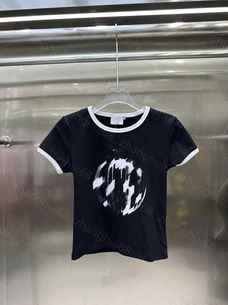 

23ss womens t-shirt womens designer clothing tee round neck pure cotton contrasting embroidery prints short sleeve t-shirt womens clothes, White