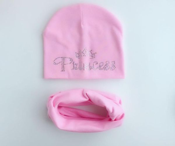

infant hat childrens autumn princess diamond baby hat girl boy cap kids cotton beanie bonnet children collar scarf set baby cap6213599, Yellow