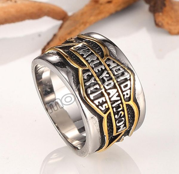 

whole davidson stainless steel punk and vintage cyclists ring men trendsetter domineering jewelry8530598, Silver