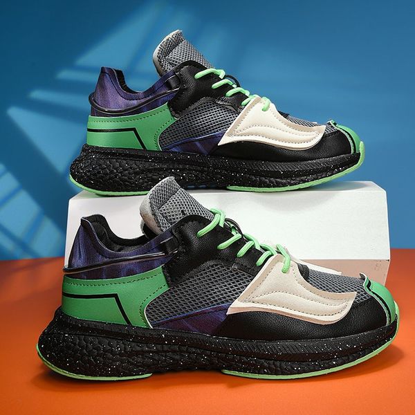 

men shoe sneakers breathable men shoes lightweight casual mesh shoes, Black