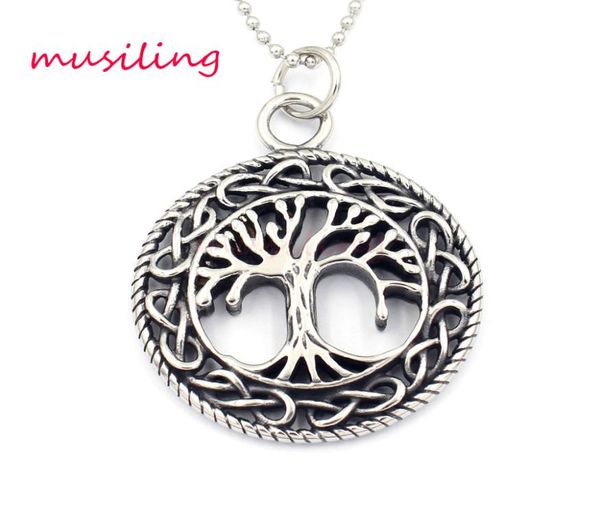 

tree of life 316l stainless steel pendants necklace chain pendulum charms reiki amulet fashion mens jewelry8153536, Silver