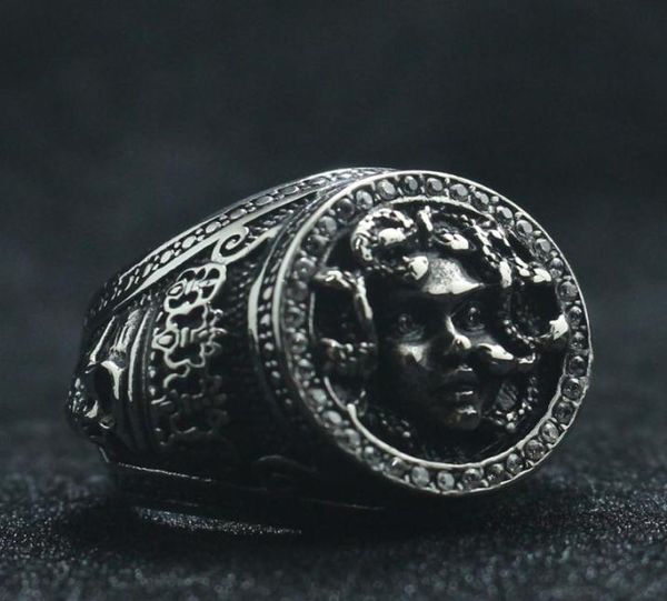 

cluster rings 316l stainless steel cool clean stone king skull est ring4373191, Golden;silver