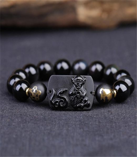 

twelve zodiac monkey in 2020 braceletbracelet bracelet shenjihe braceletliuhe hand stringmen039s and women039s jewelry gifts8300356, Golden;silver