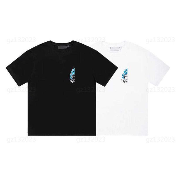 

t shirt men trapstar designer tracksuit summer flame dice hd print fashion short-sleeved 2 color s-xl tee shirts for mens designers, White;black