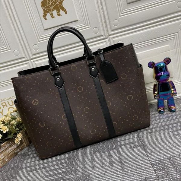 

m46451 computer notebook 24h plat briefcase luxury genuine bags designer shoulder crossbody underarm totes leather handbag work office drxn