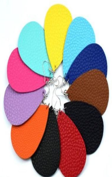 

2019 unique design cut out rose floral print leather teardrop earrings for women tear drops fit for all5435150, Silver