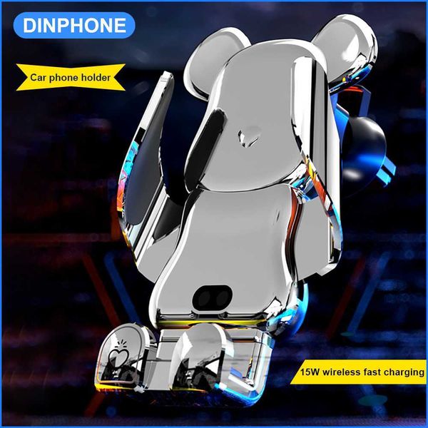 

car holder new creative car mobile phone holder support 15w wireless fast charging holder in car cell phone holder auto acessories r230626