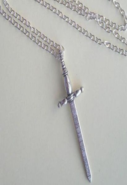 

fashion vintage silver medieval sword pendants friend link chain necklace couple holiday gifts statement jewelry 63478150