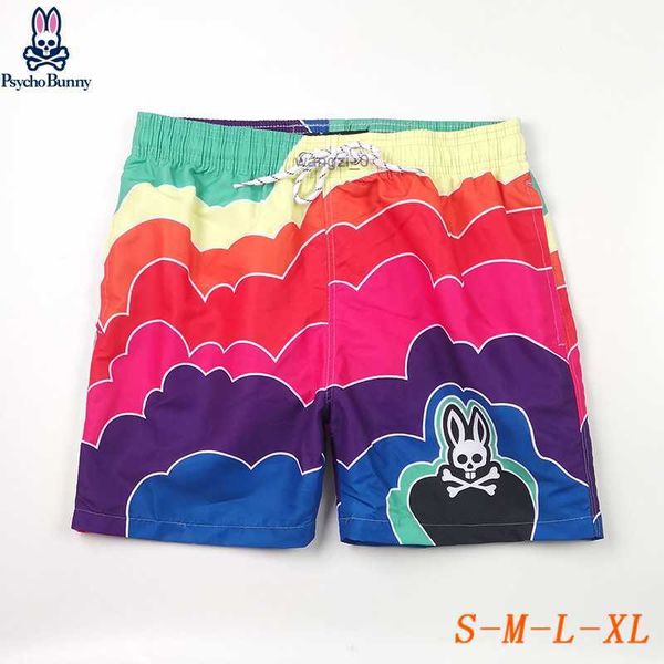 

psycho bunny designer shorts mens fashion beach pants skull rabbit luxury brand surfing sports quick dried european style rhude size 1 1 3su, White;black