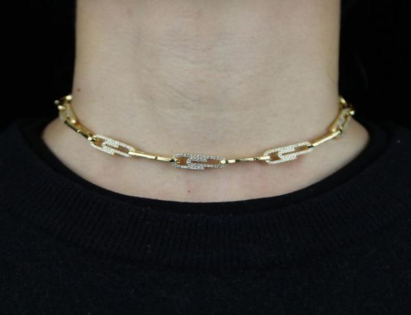 

2021 new punk paper clip collar choker necklace gothic girls fashion hip hop colliers for women safty pin chain necklace jewelry7737285, Silver